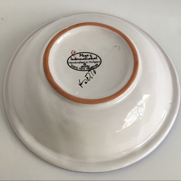 Gardeners bowl and plate ceramic signed Hungary - Picture 8 of 16